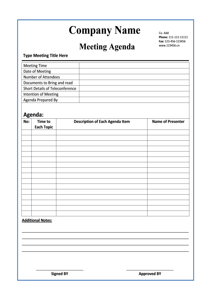 Word Of Simple Black White Meeting Agenda Docx Wps Free Templates