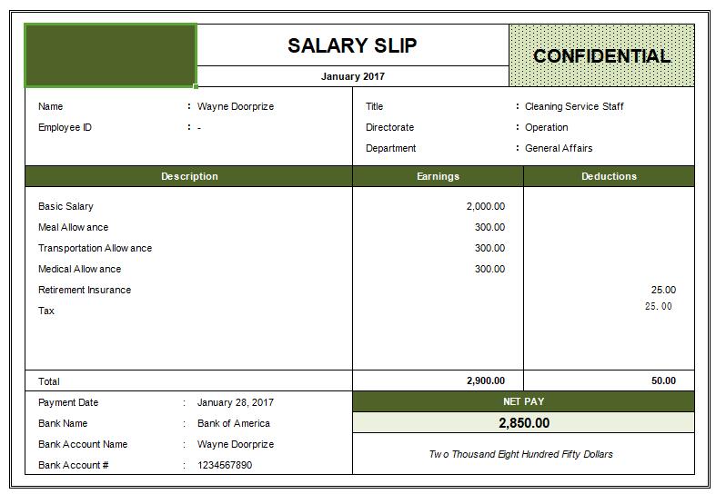 salary slip xls template Spreadsheet  Slip Template.xlsx  WPS  Templates  Salary